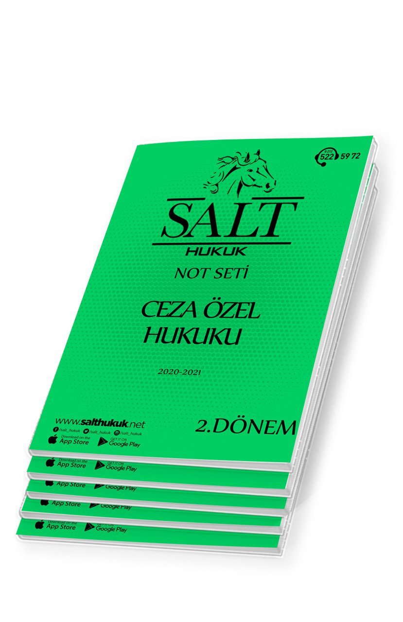 Ceza Özel Hukuku 2. Dönem Not Seti (2020-2021)-KKÜ-Konu Anlatım Kitapçığı