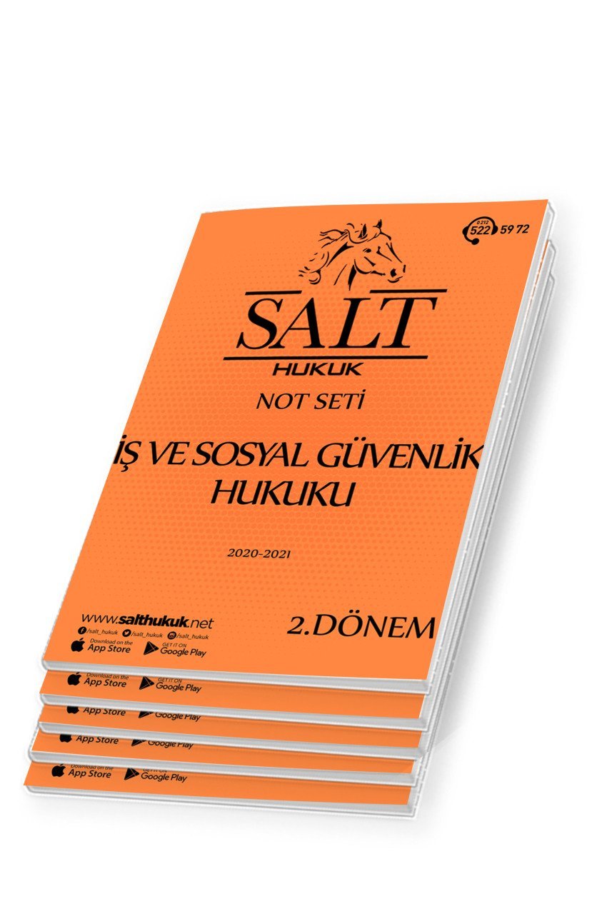 İş ve Sosyal Güvenlik 2. Dönem Not Seti (2020-2021)-KKÜ-Konu Anlatım Kitapçığı