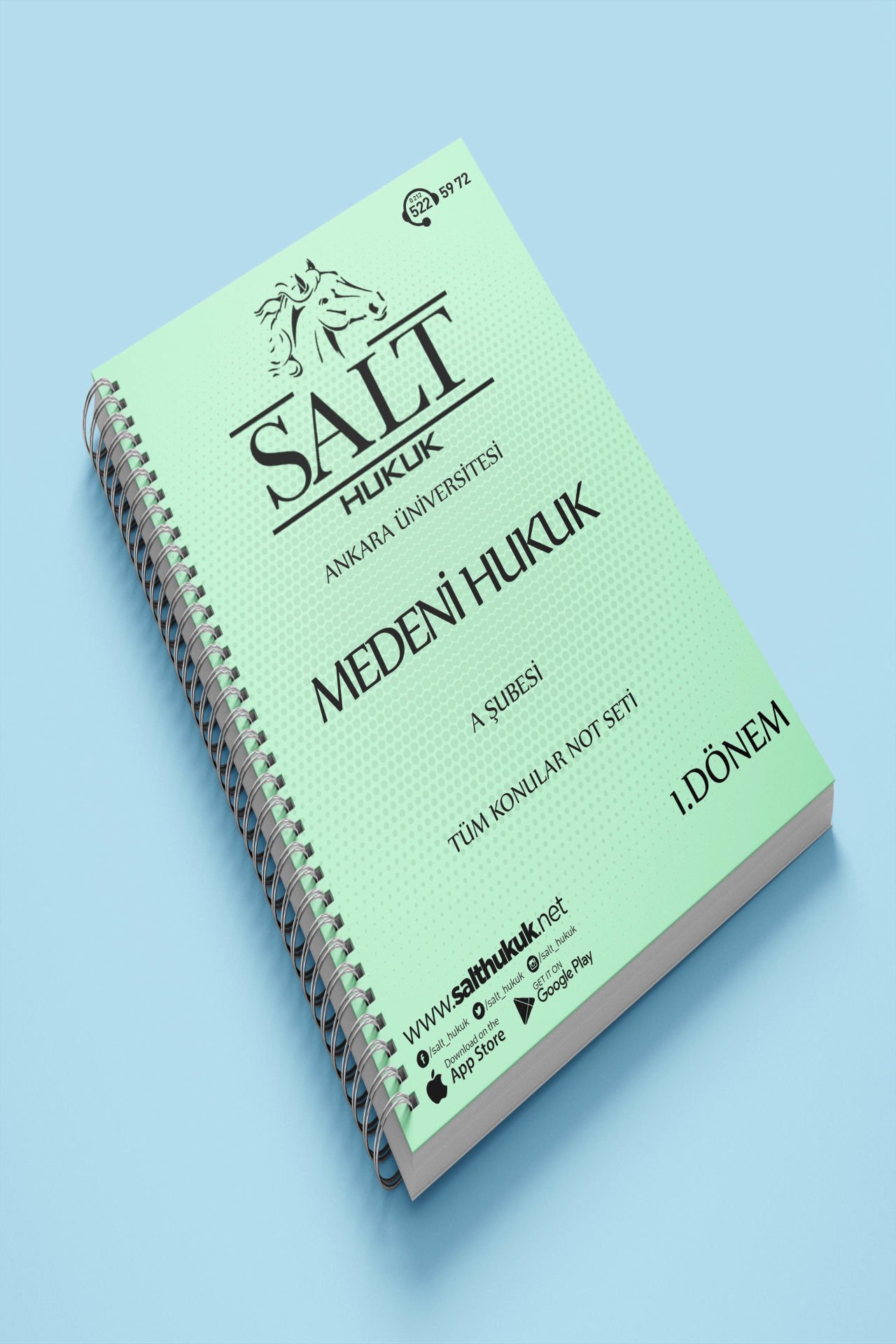 Medeni Hukuk Amfi A 1. Dönem Tüm Konular Not Seti-Spiralli