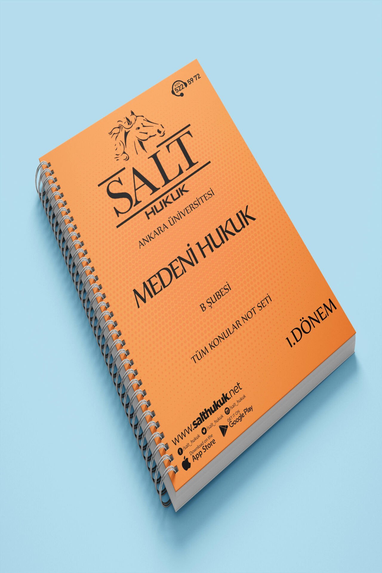 Medeni Hukuk Amfi B 1. Dönem Tüm Konular Not Seti-Spiralli