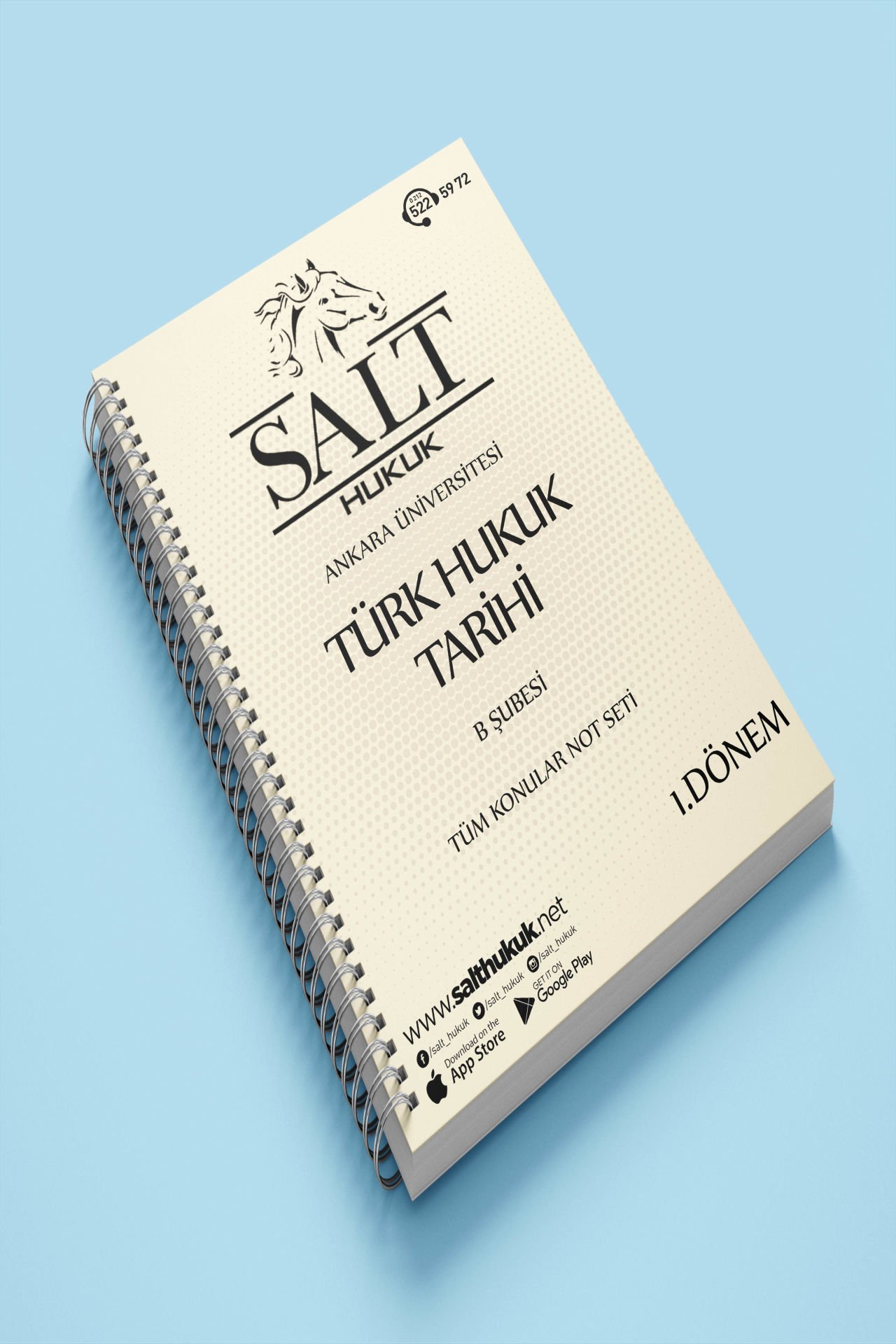 Türk Hukuk Tarihi Amfi B 1. Dönem Tüm Konular Not Seti-Spiralli