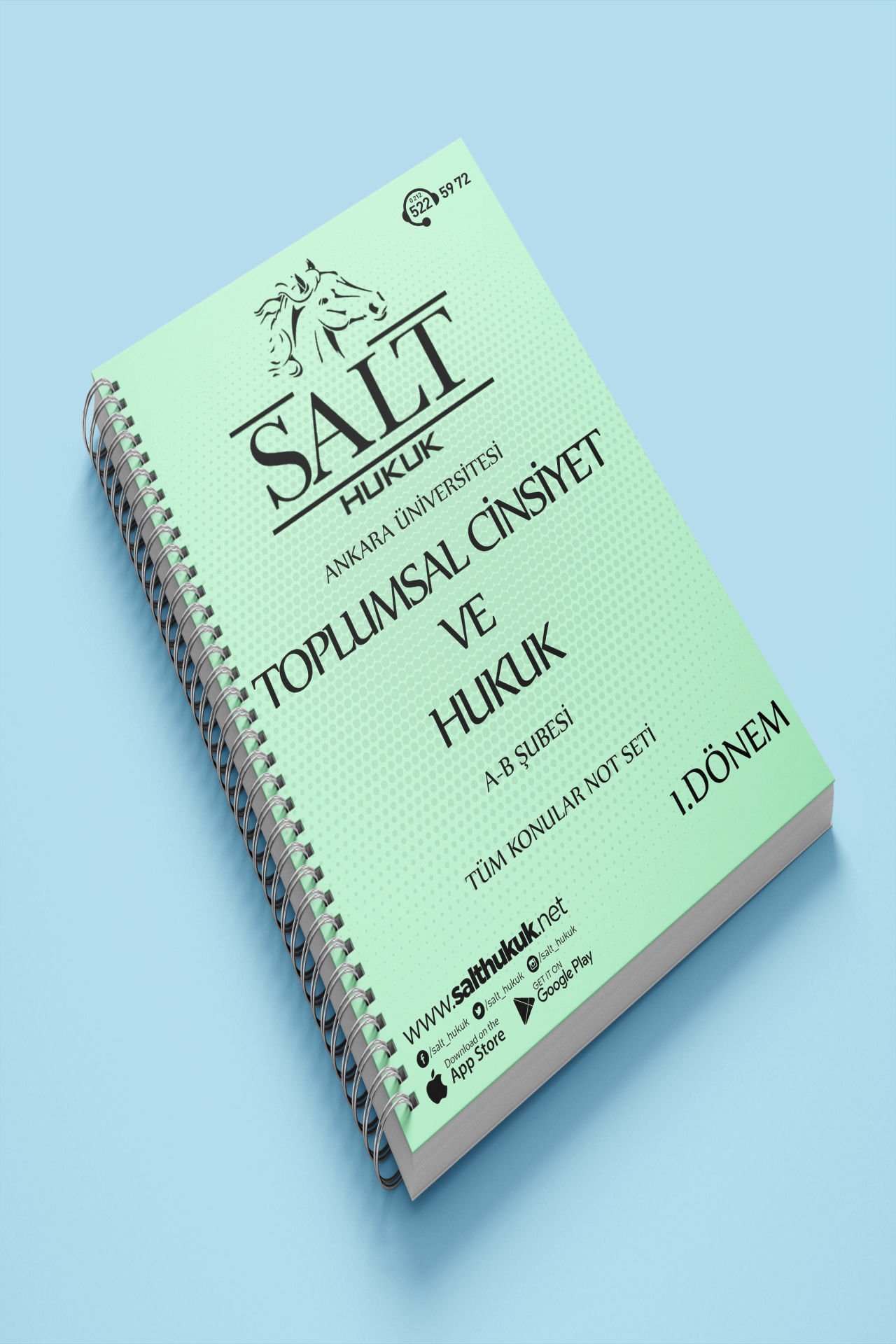 TOPLUMSAL CİNSİYET VE HUKUK 1. Dönem Tüm Konular Not Seti-Spiralli