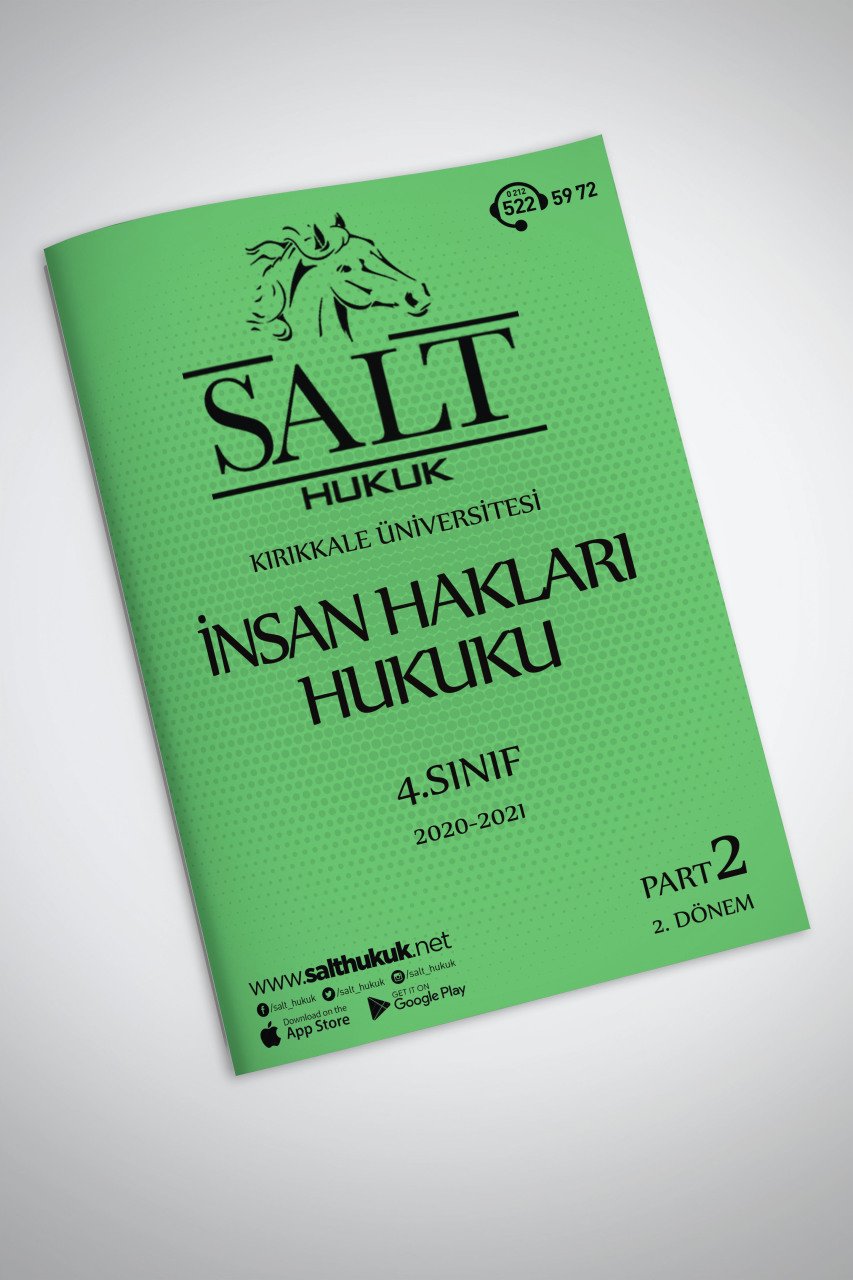 İnsan Hakları 2. Dönem Part-2 (2020-2021)-KKÜ-Konu Anlatım Kitapçığı