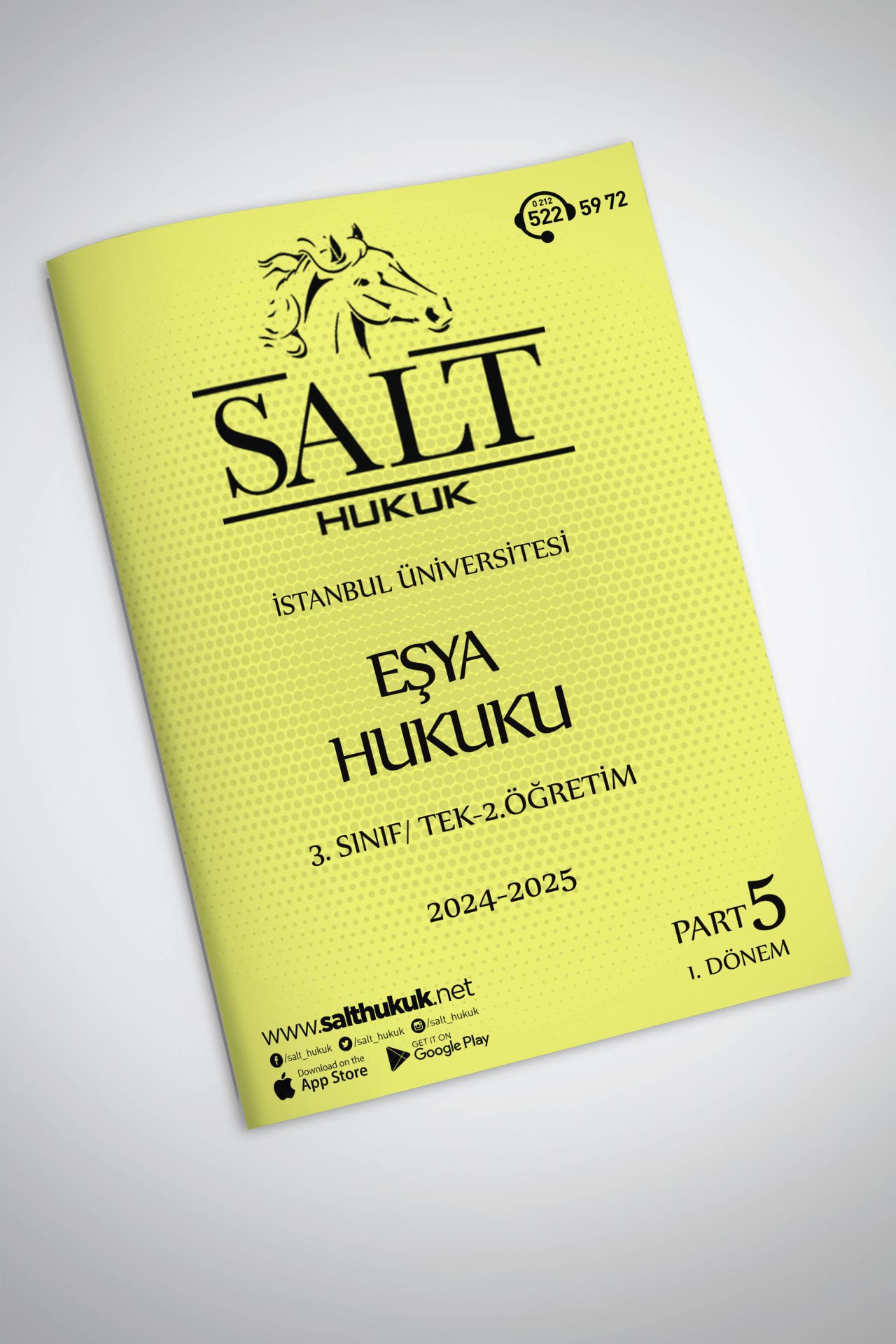 Eşya Hukuku Tek-2.Öğretim 1. Dönem Part-5 (2024-2025)-İÜHF-Konu Anlatım Kitapçığı