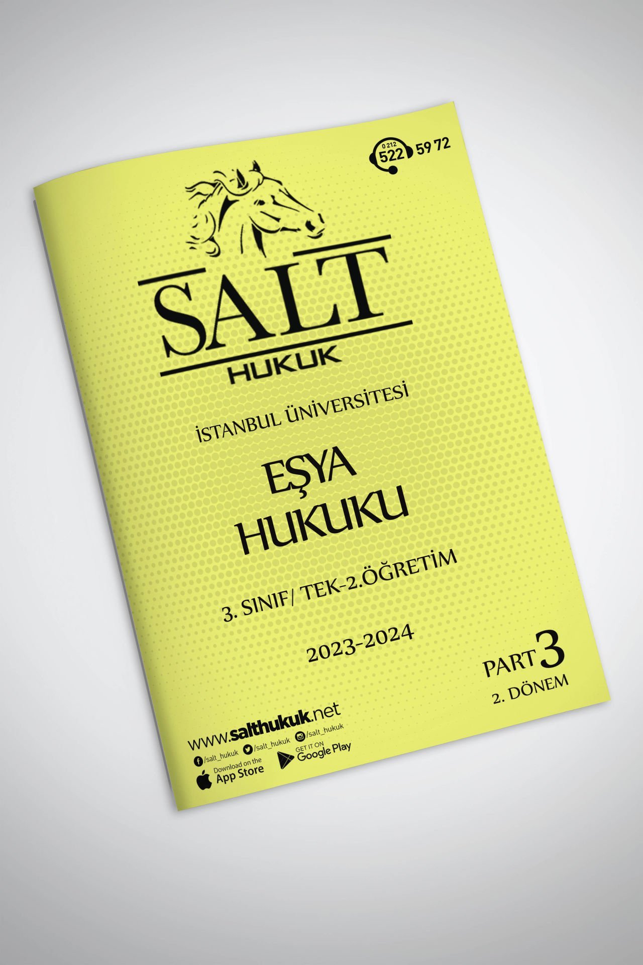 Eşya Hukuku Tek-2.Öğretim 2. Dönem Part-3 (2023-2024)-İÜHF-Konu Anlatım Kitapçığı