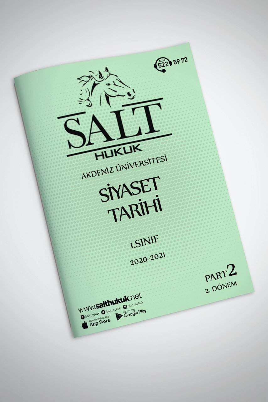 Siyaset Tarihi 2. Dönem Part-2 (2020-2021)-AKHF-Konu Anlatım Kitapçığı