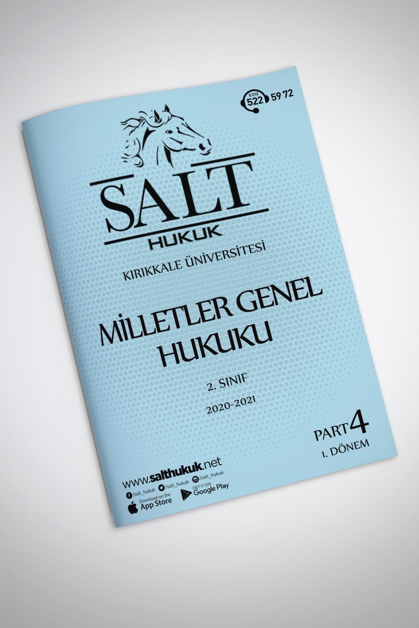 Milletler Genel Hukuku 1. Dönem Part-4 (2020-2021)-KKÜ-Konu Anlatım Kitapçığı