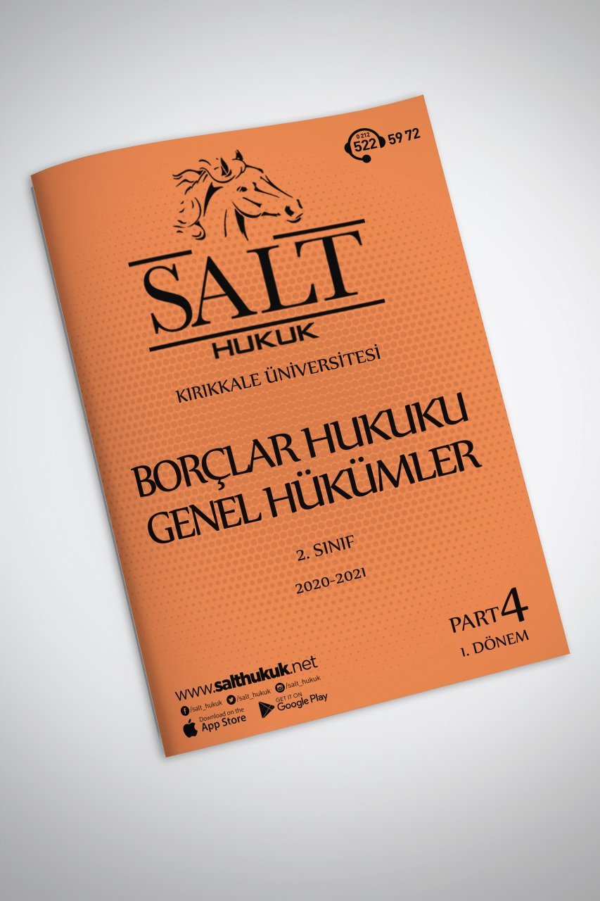 Borçlar Genel Hukuku 1. Dönem Part-4 (2020-2021)-KKÜ-Konu Anlatım Kitapçığı