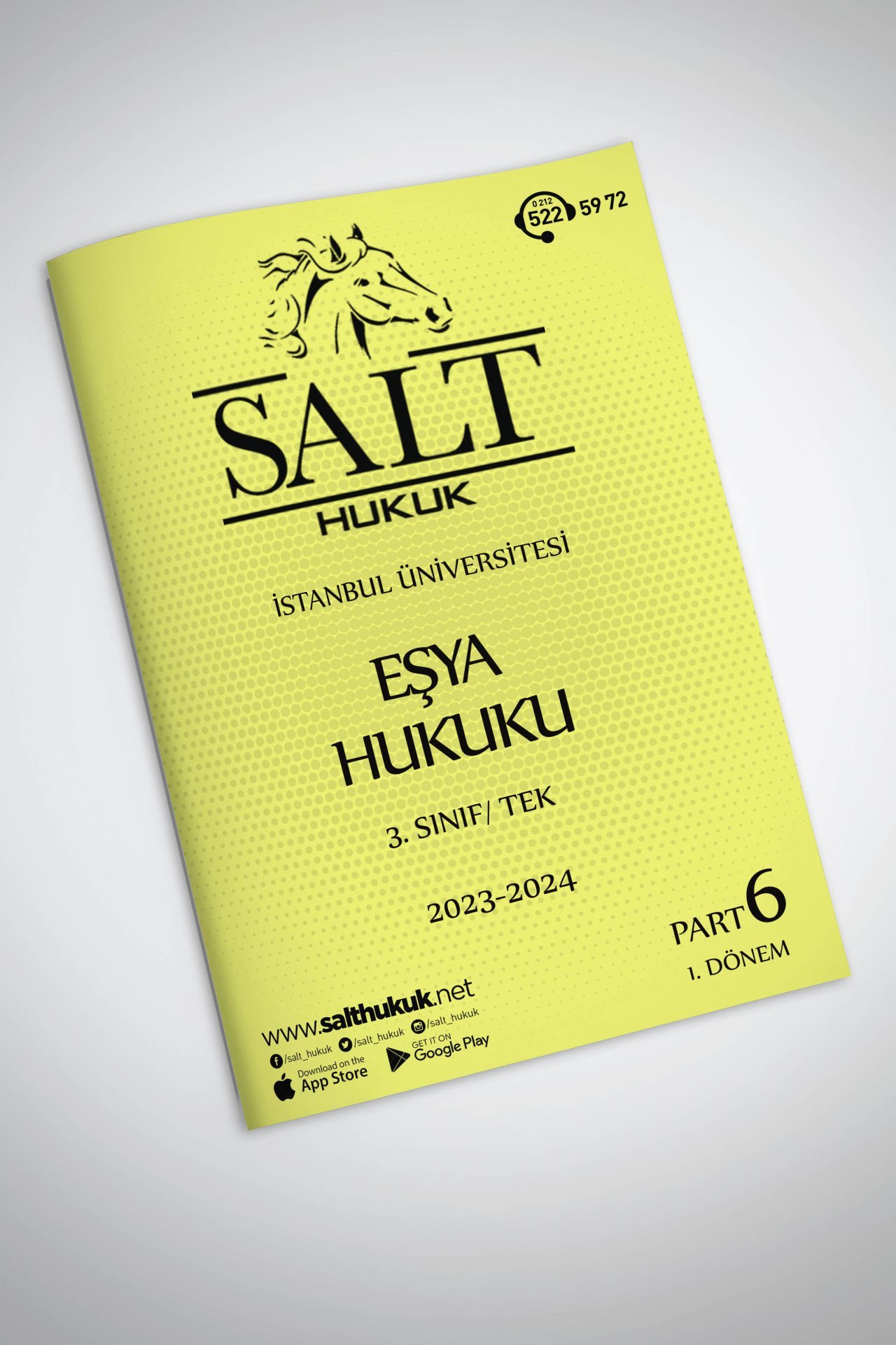 Eşya Hukuku Tek 1. Dönem Part-6 (2023-2024)-İÜHF-Konu Anlatım Kitapçığı