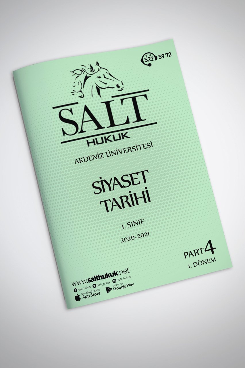 Siyaset Tarihi 1. Dönem Part-4 (2020-2021)-AKHF-Konu Anlatım Kitapçığı