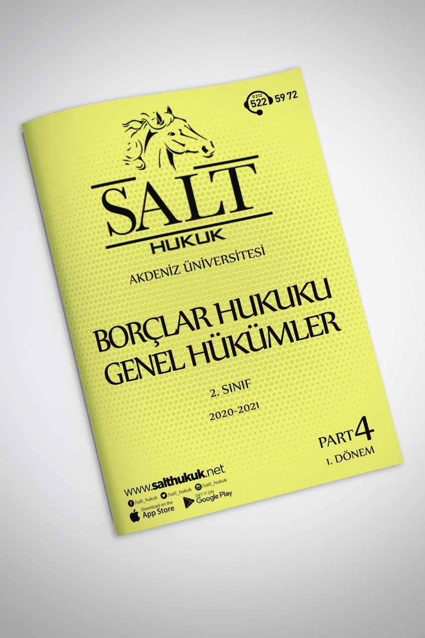 Borçlar Genel Hukuku 1. Dönem Part-4 (2020-2021)-AKHF-Konu Anlatım Kitapçığı
