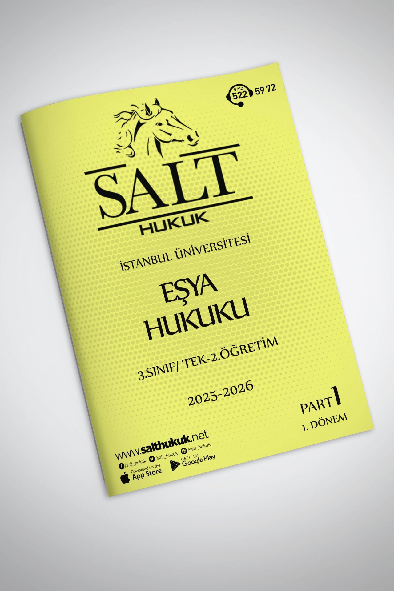 Eşya Hukuku Tek-2.Öğretim 1. Dönem Part-1 (2025-2026)-İÜHF-Konu Anlatım Kitapçığı