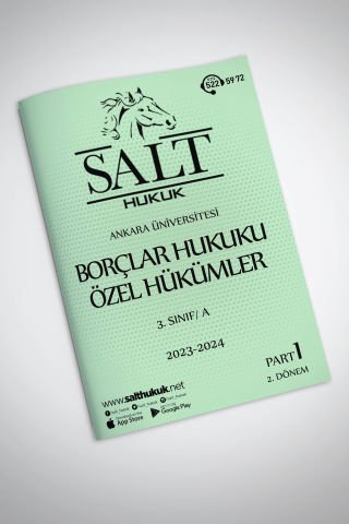 Borçlar Özel Hukuku Amfi A 2. Dönem Part-1 (2023-2024)-AÜHF-Konu Anlatım Kitapçığı