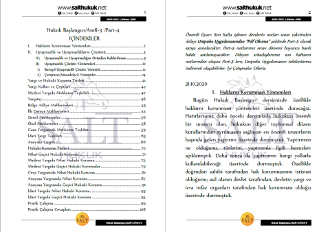 Hukuk Başlangıcı Amfi 3 1. Dönem Part-4 (2020-2021)-DEÜ-Konu Anlatım Kitapçığı