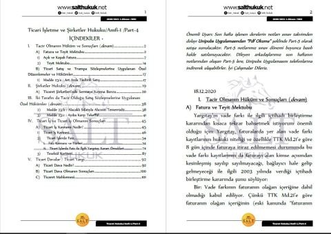Ticaret İşletme ve Şirketler Hukuku Amfi 1 1. Dönem Part-4 (2020-2021)-DEÜ-Konu Anlatım Kitapçığı