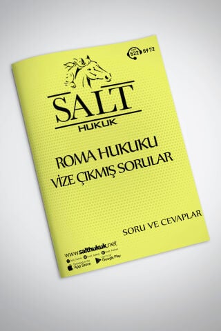 ROMA HUKUKU VİZE ÇIKMIŞ SORULAR