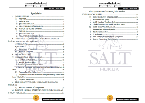 Milletler Özel Hukuku Amfi 1 1. Dönem Part-4 (2020-2021)-DEÜ-Konu Anlatım Kitapçığı