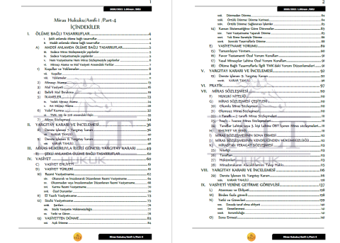 Miras Hukuku Amfi 1 1. Dönem Part-4 (2020-2021)-DEÜ-Konu Anlatım Kitapçığı
