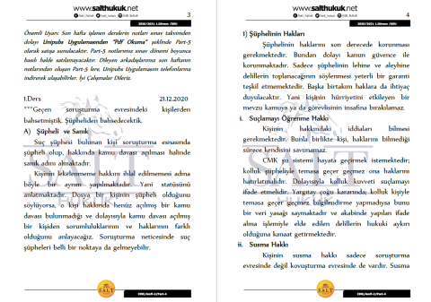Ceza Muhakemesi Hukuku Amfi 2 1. Dönem Part-4 (2020-2021)-DEÜ-Konu Anlatım Kitapçığı