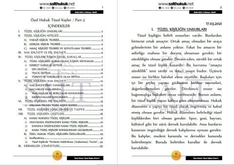 Özel Hukuk Tüzel Kişiler 2. Dönem Part-2 (2020-2021)-AKHF-Konu Anlatım Kitapçığı