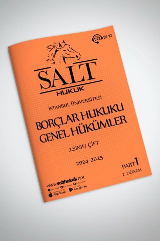 Borçlar Genel Hukuku Çift-2. Dönem Part-1 (2024-2025)-İÜHF-Konu Anlatım Kitapçığı