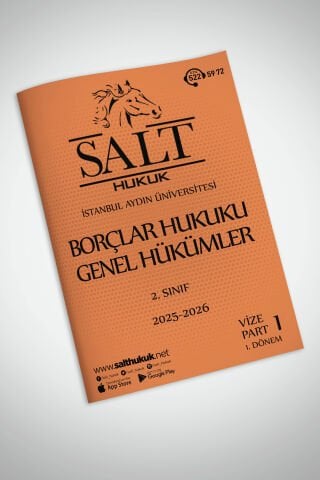 Borçlar Genel Hukuku 1. Dönem Vize Part-1 (2025-2026)-İAÜ-Konu Anlatım Kitapçığı