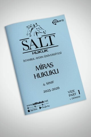 Miras Hukuku 1. Dönem Vize Part-1 (2025-2026)-İAÜ-Konu Anlatım Kitapçığı