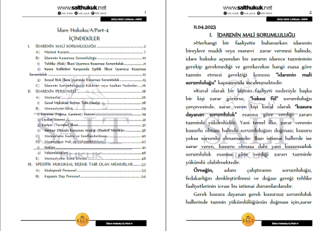 İdare Hukuku Amfi A 2. Dönem Part-4 (2022-2023)-AÜHF-Konu Anlatım Kitapçığı
