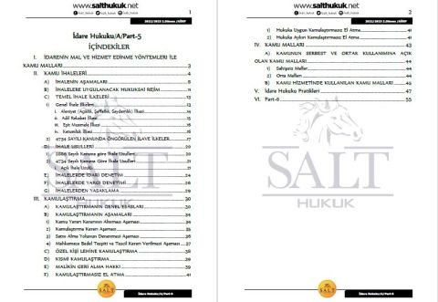 İdare Hukuku Amfi A 2. Dönem Part-5 (2022-2023)-AÜHF-Konu Anlatım Kitapçığı