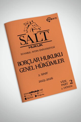 Borçlar Genel Hukuku 2. Dönem Vize Part-2 (2025-2026)-İAÜ-Konu Anlatım Kitapçığı