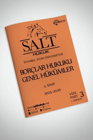 Borçlar Genel Hukuku 1. Dönem Vize Part-3 (2025-2026)-İAÜ-Konu Anlatım Kitapçığı