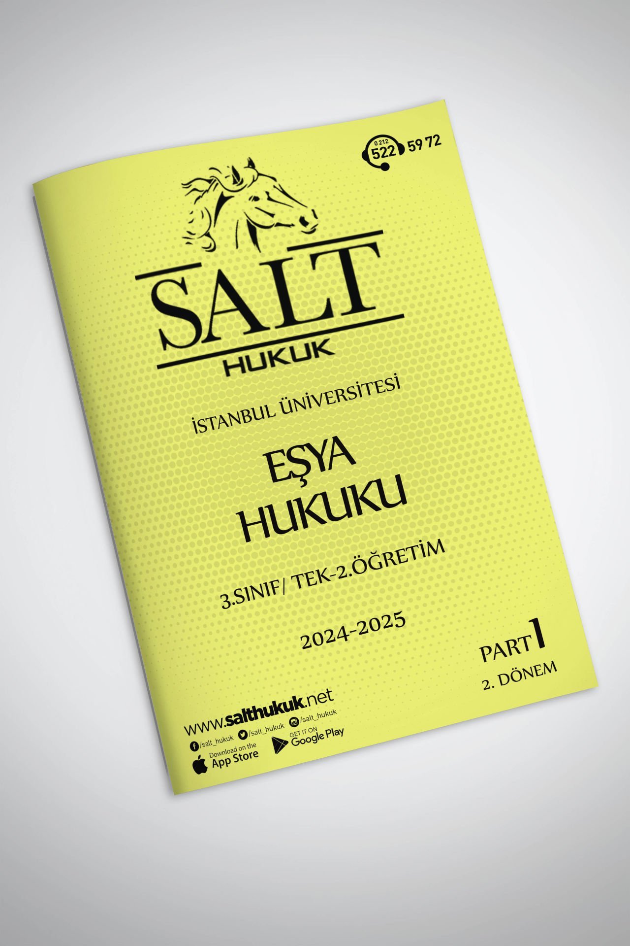 Eşya Hukuku Tek-2.Öğretim 2. Dönem Part-1 (2024-2025)-İÜHF-Konu Anlatım Kitapçığı