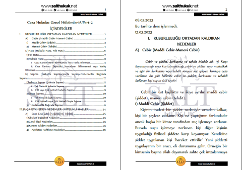 Ceza Genel Hukuku Amfi A 2. Dönem Part-2 (2022-2023)-AÜHF-Konu Anlatım Kitapçığı