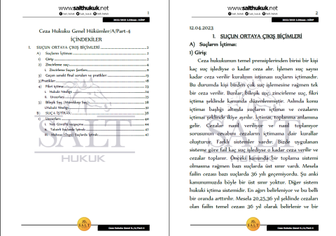Ceza Genel Hukuku Amfi A 2. Dönem Part-4 (2022-2023)-AÜHF-Konu Anlatım Kitapçığı