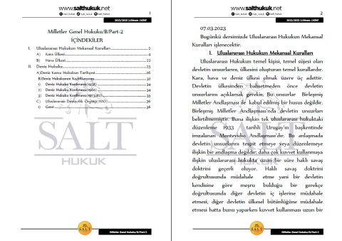Milletler Genel Hukuku Amfi B 2. Dönem Part-2 (2022-2023)-AÜHF-Konu Anlatım Kitapçığı