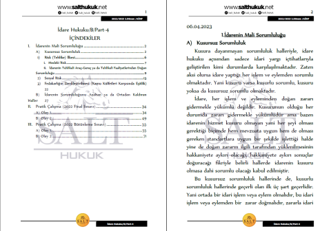 İdare Hukuku Amfi B 2. Dönem Part-4 (2022-2023)-AÜHF-Konu Anlatım Kitapçığı
