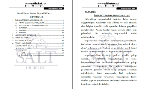 Genel Kamu Genel Devlet T. Amfi B 2. Dönem Part-2 (2022-2023)-AÜHF-Konu Anlatım Kitapçığı