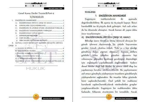 Genel Kamu Genel Devlet T. Amfi B 2. Dönem Part-4 (2022-2023)-AÜHF-Konu Anlatım Kitapçığı