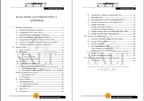 Borçlar Genel Hukuku Amfi B 2. Dönem Part-3 (2022-2023)-AÜHF-Konu Anlatım Kitapçığı