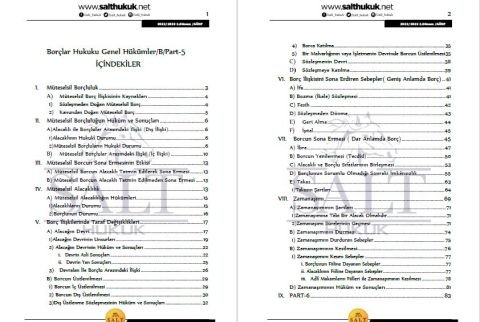 Borçlar Genel Hukuku Amfi B 2. Dönem Part-5 (2022-2023)-AÜHF-Konu Anlatım Kitapçığı