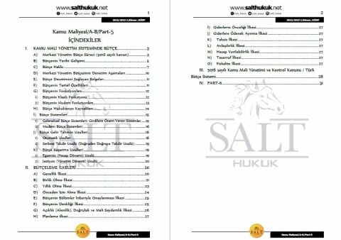 Kamu Maliyesi Amfi A-B 2. Dönem Part-5 (2022-2023)-AÜHF-Konu Anlatım Kitapçığı