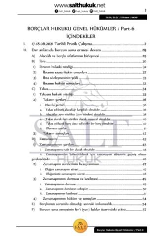Borçlar Genel Hukuku 2. Dönem Part-6 (2020-2021)-AKHF-Konu Anlatım Kitapçığı