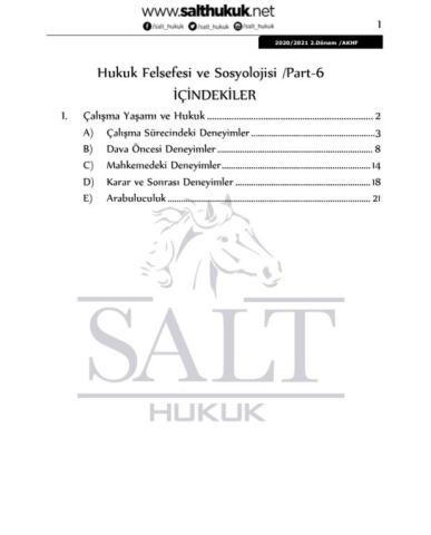 Hukuk Felsefesi ve Sosyolojisi 2. Dönem Part-6 (2020-2021)-AKHF-Konu Anlatım Kitapçığı