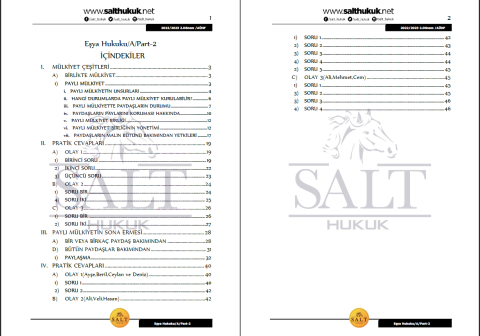 Eşya Hukuku Amfi A 2. Dönem Part-2 (2022-2023)-AÜHF-Konu Anlatım Kitapçığı