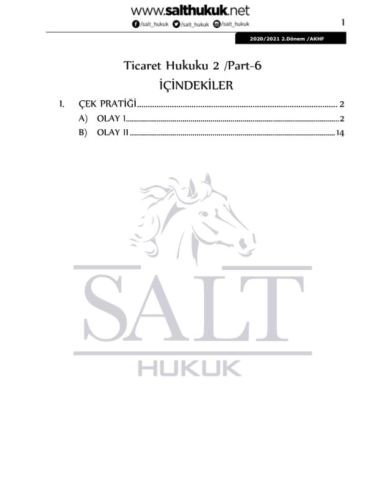 Ticaret Hukuku-2 2. Dönem Part-6 (2020-2021)-AKHF-Konu Anlatım Kitapçığı