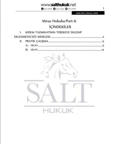 Miras Hukuku 2. Dönem Part-6 (2020-2021)-AKHF-Konu Anlatım Kitapçığı