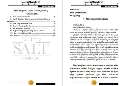 İdari Yargılama Amfi A 2. Dönem Part-5 (2022-2023)-AÜHF-Konu Anlatım Kitapçığı