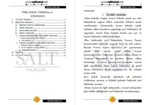 Türk Hukuk Tarihi 2. Dönem Part-6 (2020-2021)-KKÜ-Konu Anlatım Kitapçığı