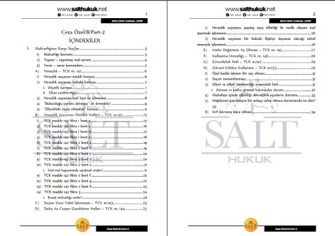 Ceza Özel Hukuku Amfi B 2. Dönem Part-2 (2022-2023)-AÜHF-Konu Anlatım Kitapçığı