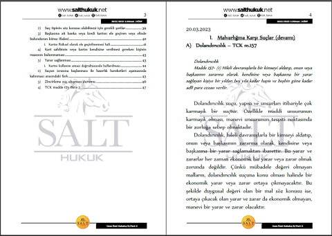 Ceza Özel Hukuku Amfi B 2. Dönem Part-3 (2022-2023)-AÜHF-Konu Anlatım Kitapçığı